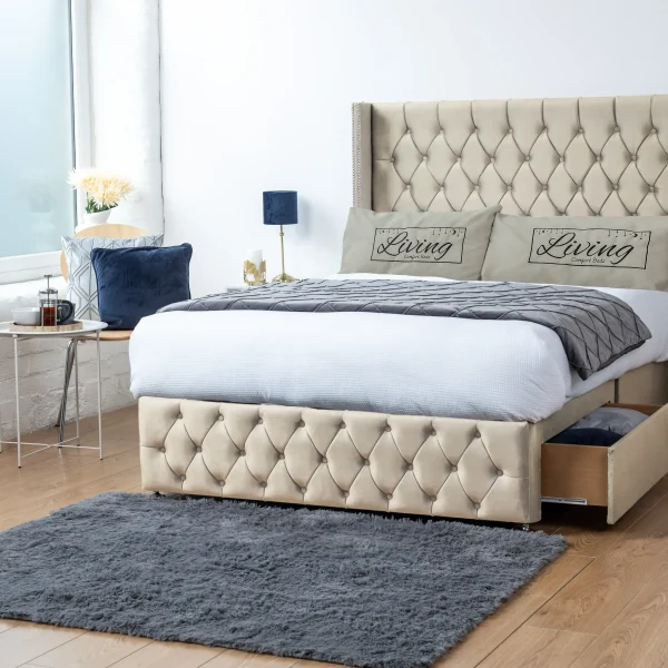 Jasmine silver Divan Bed