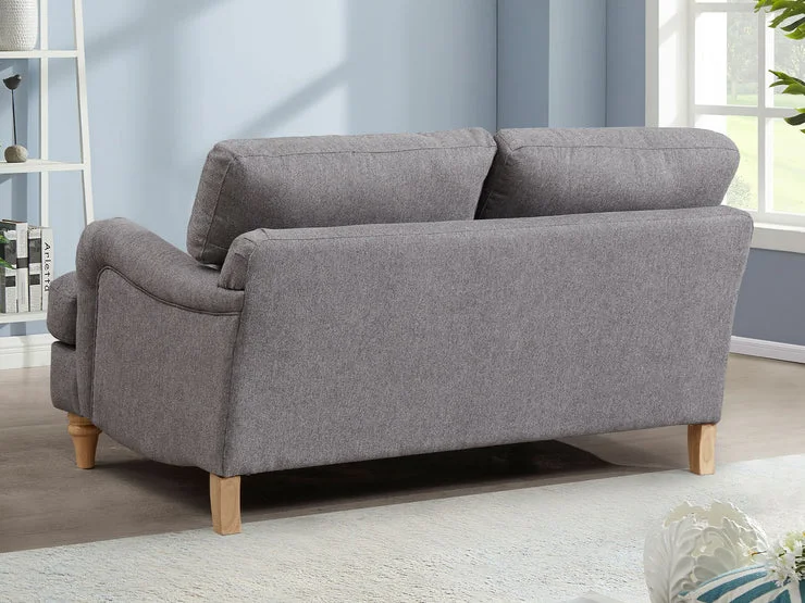 Belvadere 2 Seater Fabric Sofa – Grey - Image 2